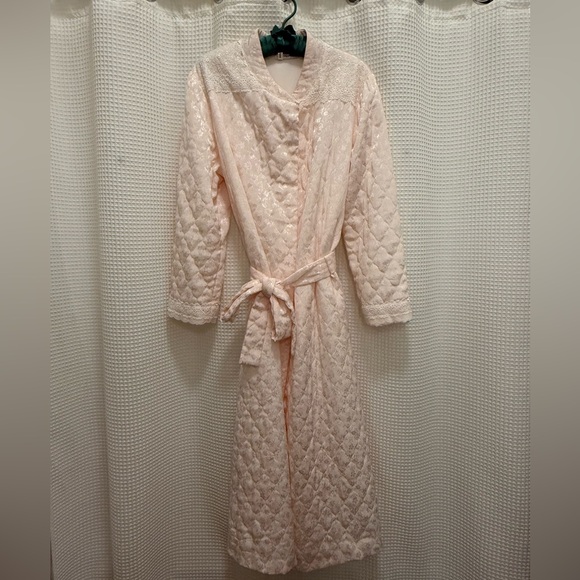 Vintage Christian Dior Pink Quilted Robe